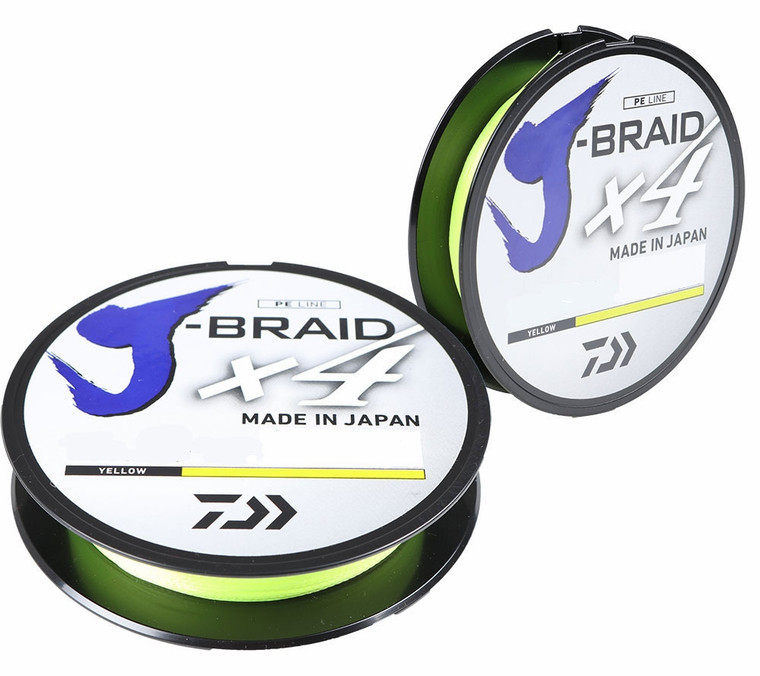 Daiwa J-Braid X4 - Fluorescent Yellow 150yd 20l