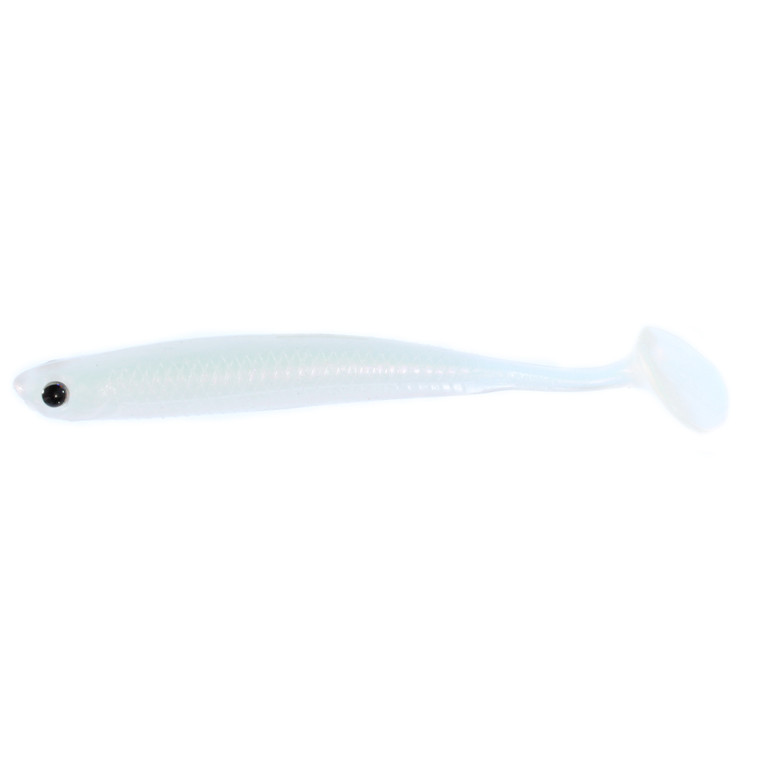 Damiki Anchovy Shad 4'' - Pearl White 8pk