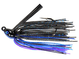 Dirty Jigs - No-Jack Swim Jig - 1/2oz Black Blue & Purple