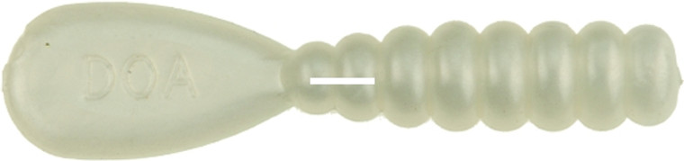 DOA CAL Paddle Tail Grubs - 3'' Pearl 12pk