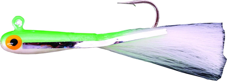Don's Jigs Glass Minnow Hair - 1/4oz Green; White 12pk