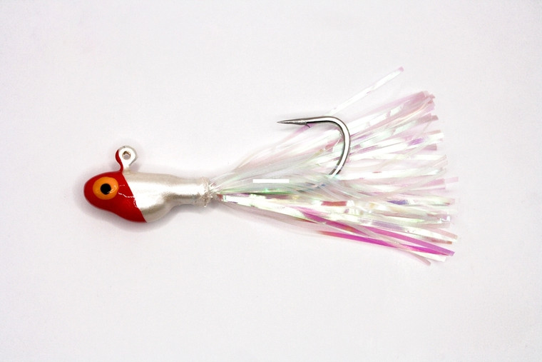 Don's Jigs Potbell Glitter - 3/8oz Red/White; White 12pk