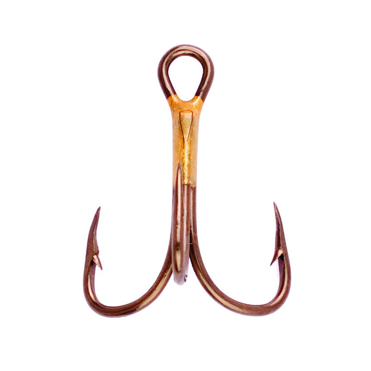 Eagle Claw - 2X Treble Reg Shank CP - #2 Bronze 5pk