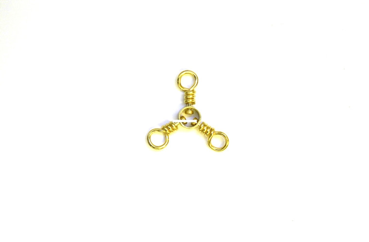 Eagle Claw - 3-Way Swivel - #4 Brass 12pk