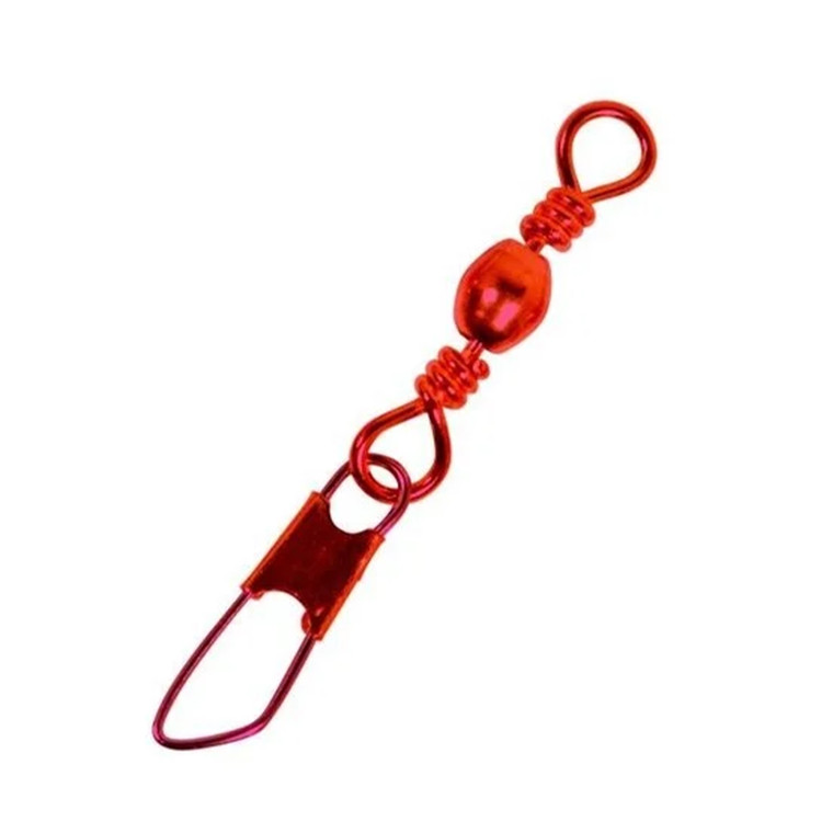 Eagle Claw - Barrel Swivel/Safety Snap - #14 Red 7pk