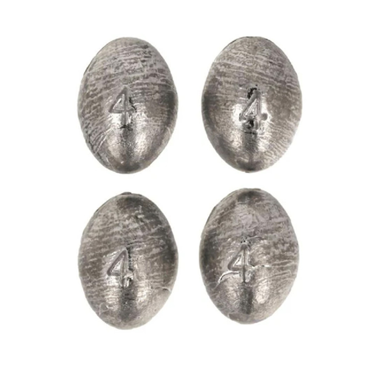 Eagle Claw - Cat Claw Egg Sinker - 4oz Natural 4pk - CC-EGG-4