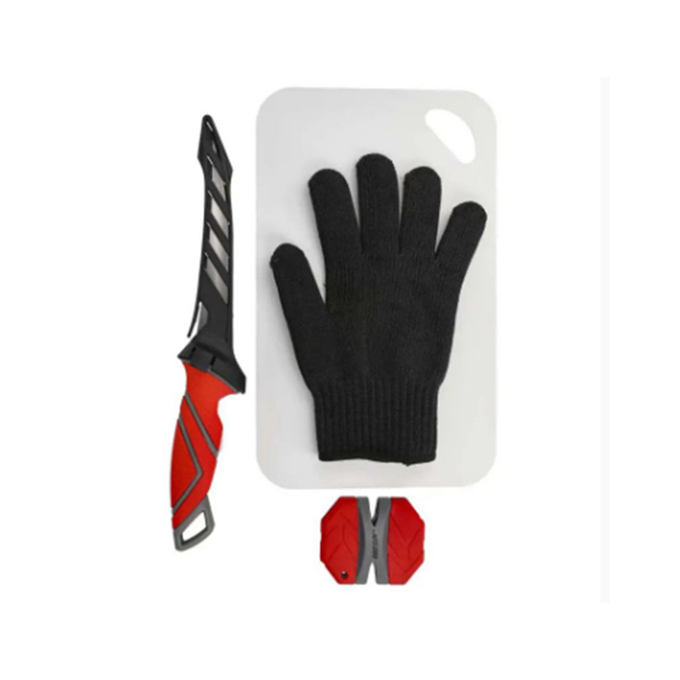 Eagle Claw - Fish ClEagle Claw - ning Kit - 7''Knife;Board;Glove;Shrpnr - FAR-411