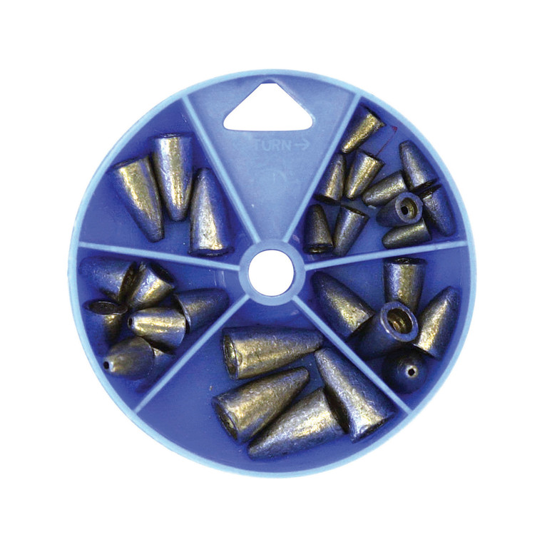 Eagle Claw - Worm Wgt Sinker Asst - LEagle Claw - d 27pc