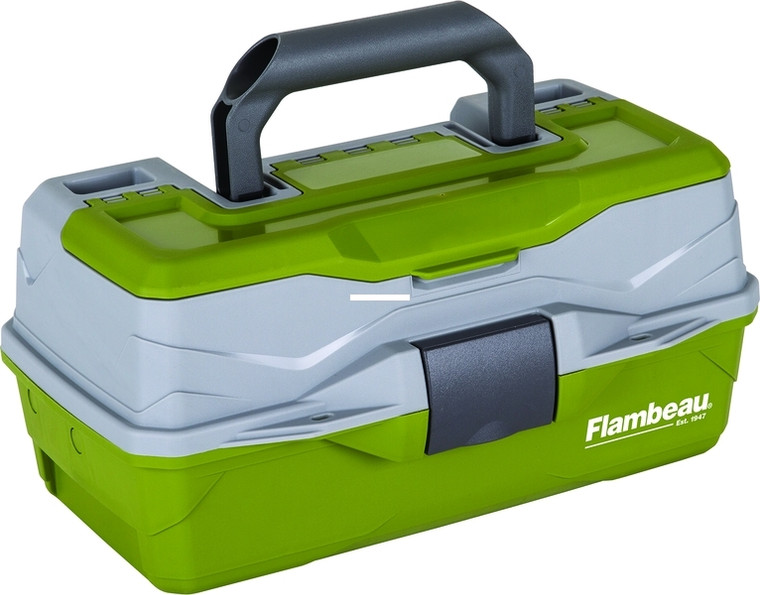 Flambeau Classic Tackle Box - 13.5''x8''x6.25'' Green/Gray