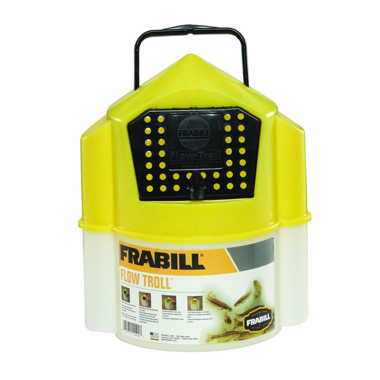 Frabill Bait Bucket FlowTrol - 6qt Yellow/White