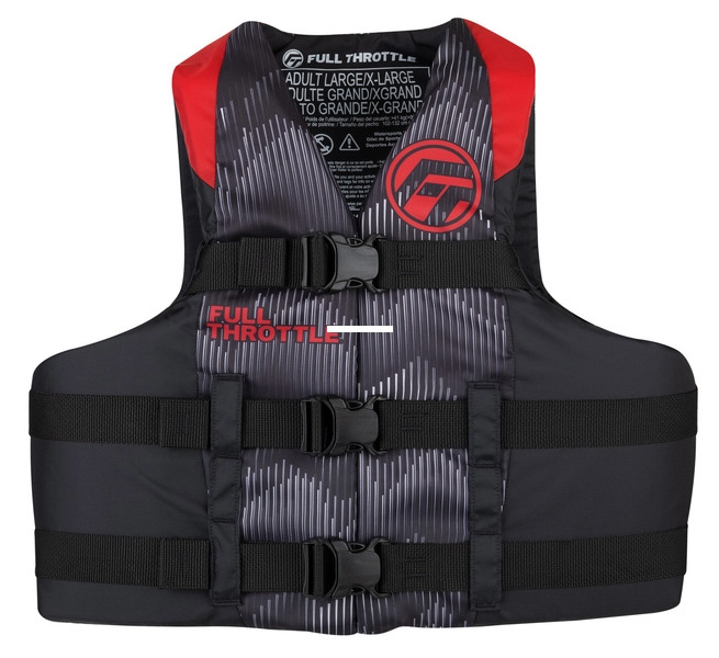 Full Throttle Nylon Life Jkt - Adult L/XL Red