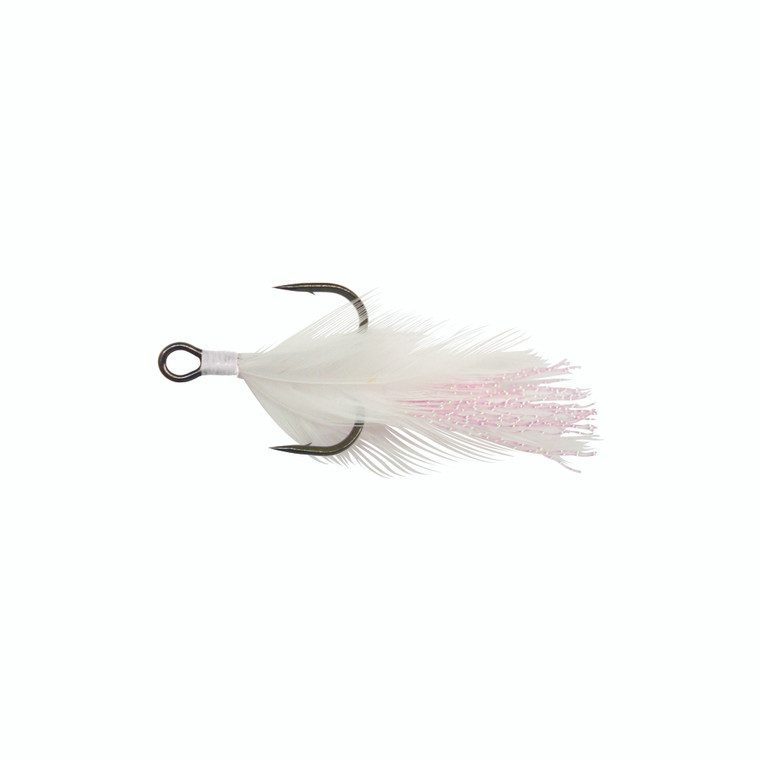 Gamakatsu Feathered Treble - #4 White White 2pk