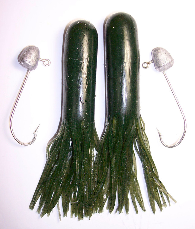 Gitzit Super Tube - 1/2oz 5'' Green Craw 4pc