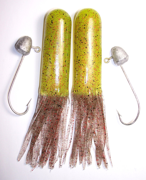 Gitzit Super Tube - 1/2oz 5'' Olive/SmkRd Sp 4pc