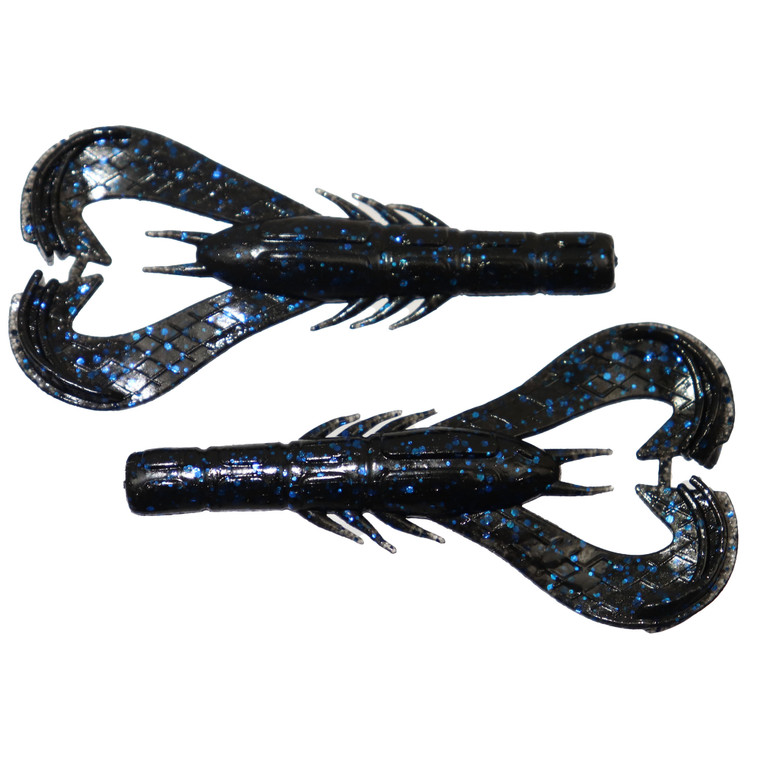 Googan Krackin' Craw - 3'' Black Blue Flake 10pk