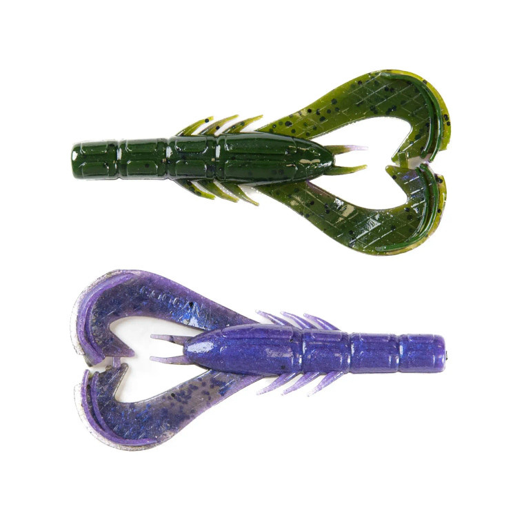 Googan Krackin' Craw - 3'' Green Pmkn Purple 10pk