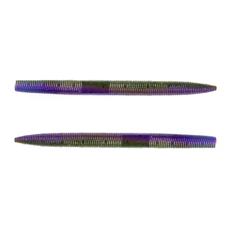 Googan Lunker Log - 4'' Green Pumpkin Purple 9pk
