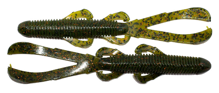 Googan Trench Hawg - 6'' Green Pumpkin 7pk