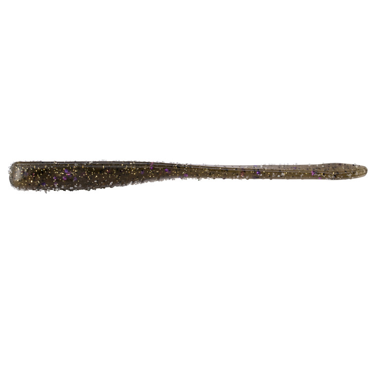 Great Lakes Finesse - Drop Worm - 4'' Grn Pkn Purple Flake 8pk