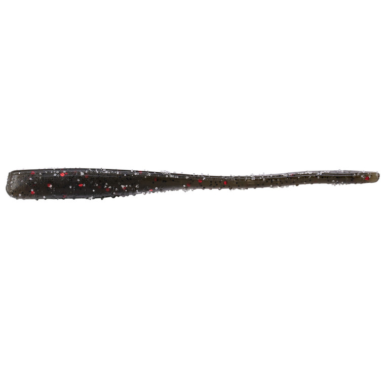 Great Lakes Finesse - Drop Worm - 4'' Grn Pkn Red Flake 8pk