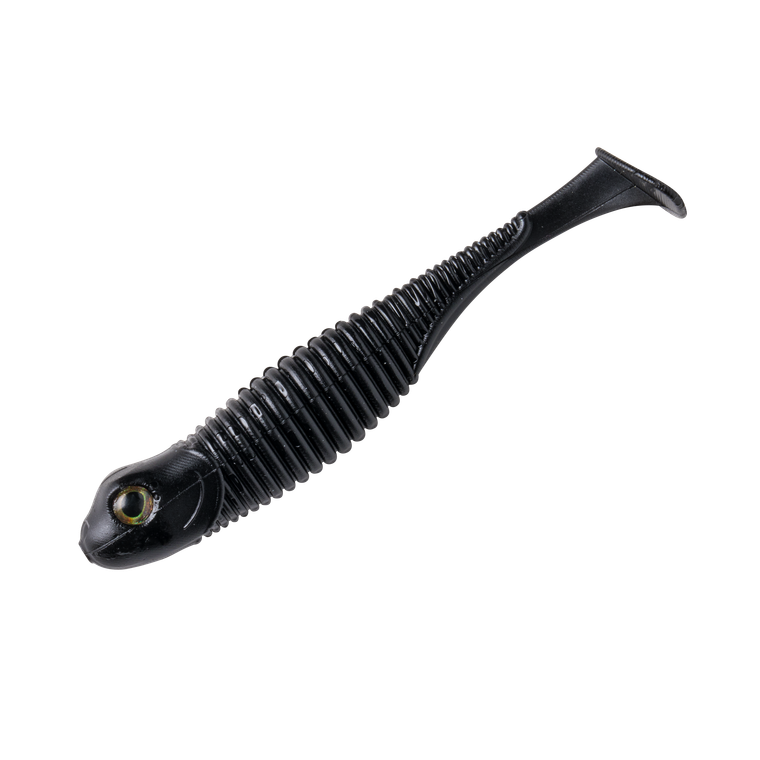 Great Lakes Finesse - Dropkick Shad - 2.75'' Matte Black 6pk