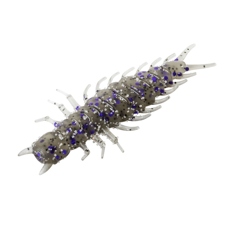 Great Lakes Finesse - Juicy Helgramite - 2.4'' Smoke Clear Purple 8pk