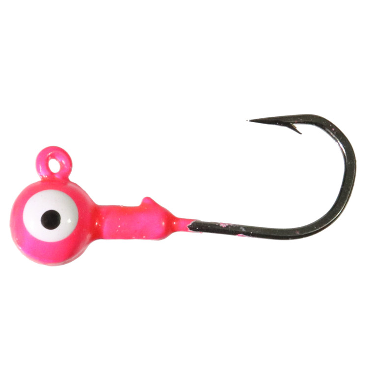 HeadHunter Round Jig Head - 1/16oz Hot Pink