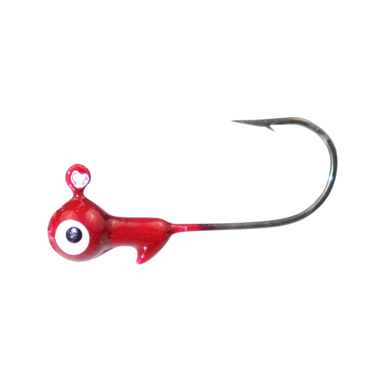HeadHunter Round Jig Head - 1/32oz Flo Red