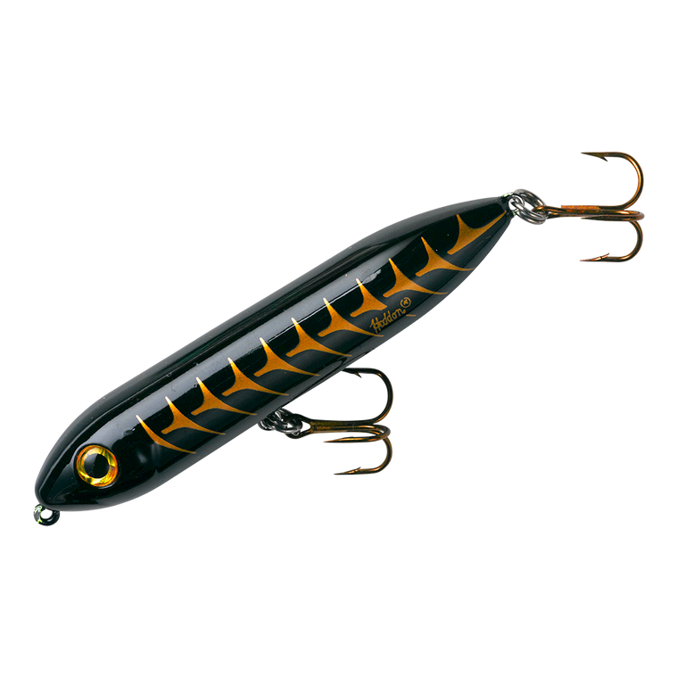 Heddon Super Spook Jr - 3.5'' Black Shiner Shad