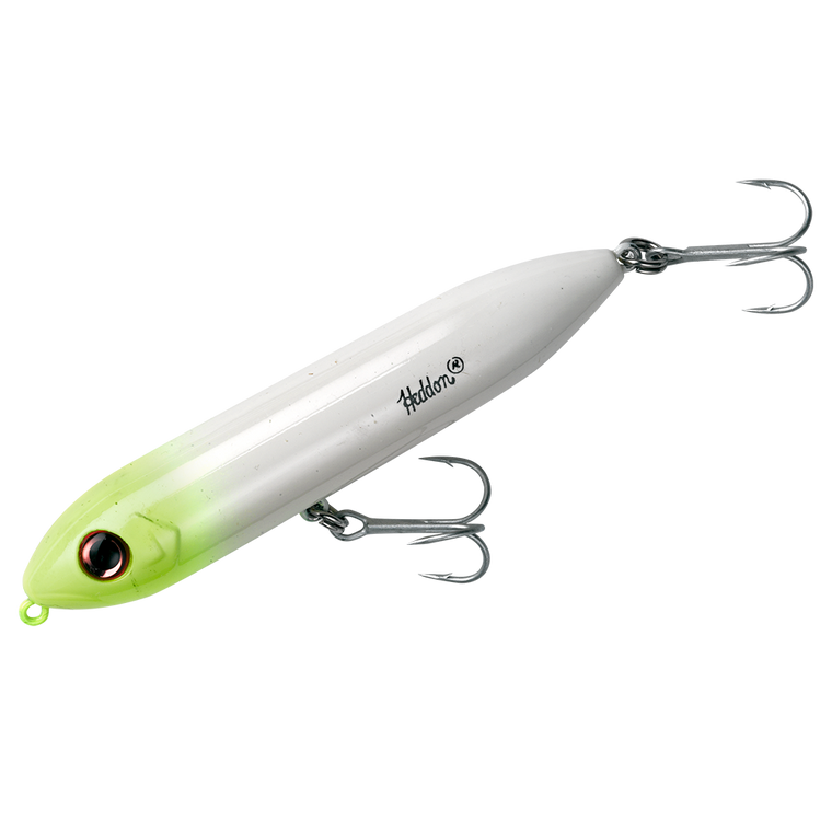 Heddon Super Spook Jr - 3.5'' White/Chartreuse Head