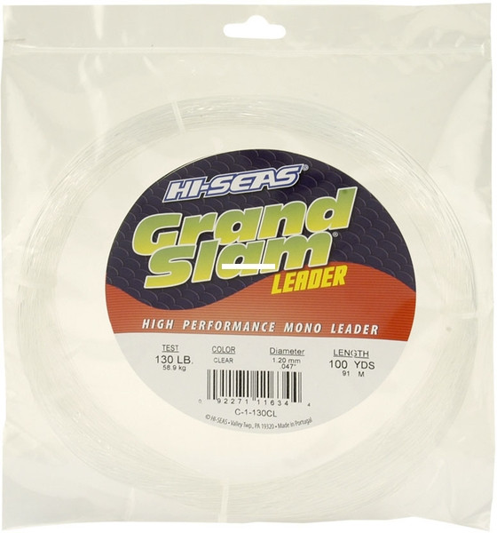 Hi-Seas Grand Slam Mono Ledr - 100yd Clear 400lb Test