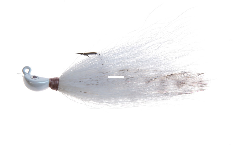 Hookup Ins Premium Bucktail - 1/4oz White Griz