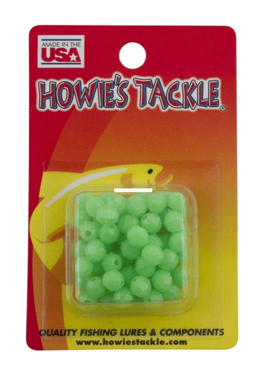 Howie's Beads - 6mm Green Glow 50pk