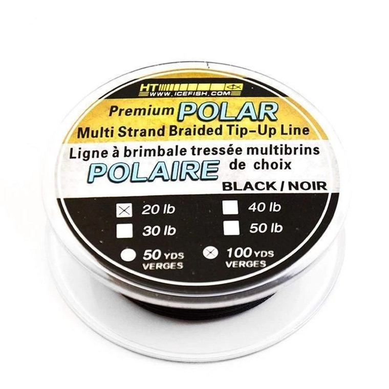 HT Tip Up Line - 100 yd - Black - 50 lb