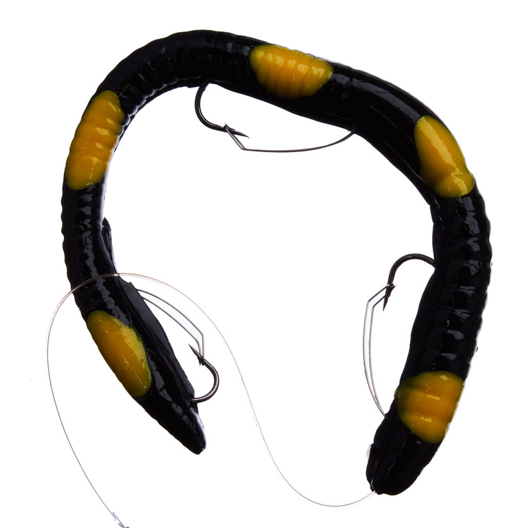 IKE-CON Weedless 6.25'' - Blk/Yl Spt