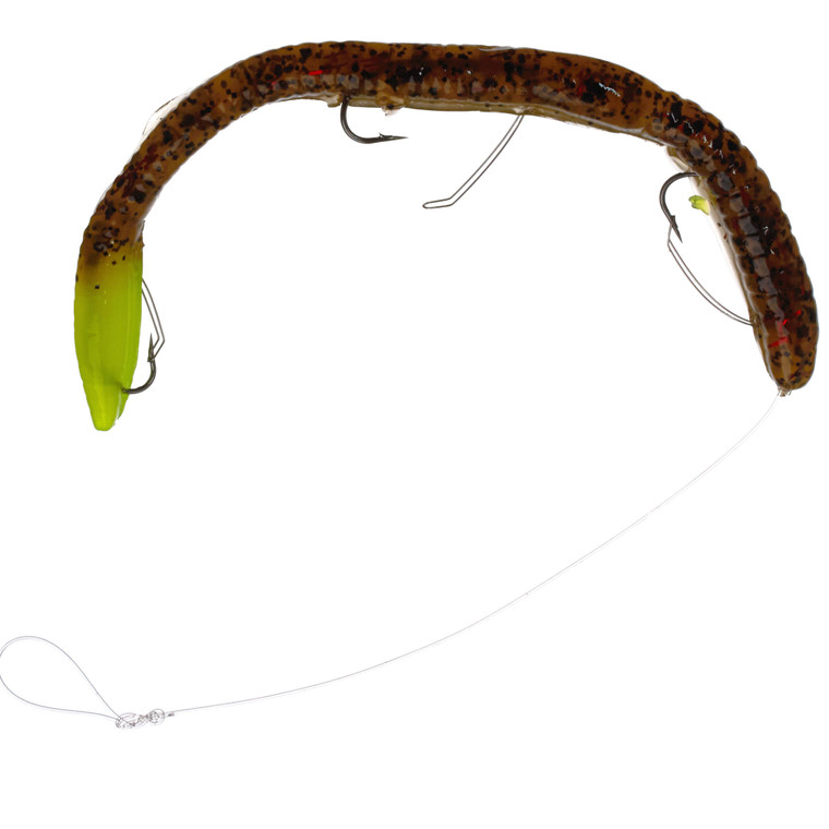 IKE-CON Weedless 6.25'' - Pumpk/Chartreuse