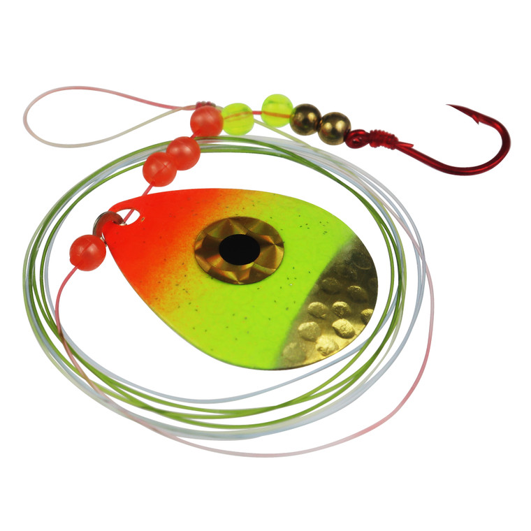 JB Lures HotFlash SpinnerRig - Colorado #4 Ham Gold Cht/Org