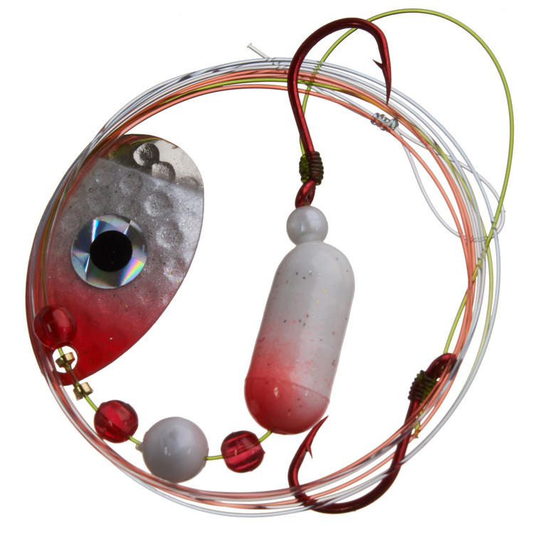 JB Lures HotFlash SpinNFloat - White/Red 1pk
