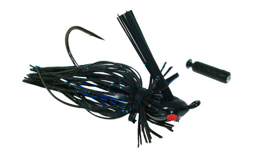 Jewel Bait - Finesse Flip'n Jig 3/8 - Black Blue Flash 2pk