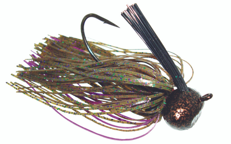 Jewel Bait - Football Jig 3/4 - Grn Pump Candy/Purp Flash