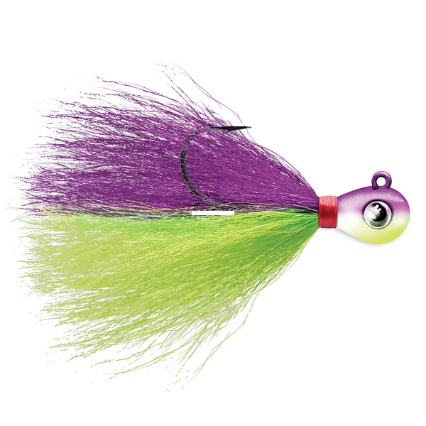 Kalins GE Hair Jig; Stinger - 3/8oz 2/0 Purple/Chartreuse