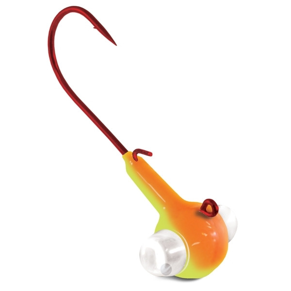 Kalins Google Eye Jighead - 1/4oz Chartreuse/Orange 3pk
