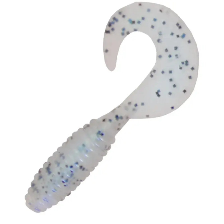 Kalins Lunker Grub - 4'' Blue Pearl/S&P 10pk