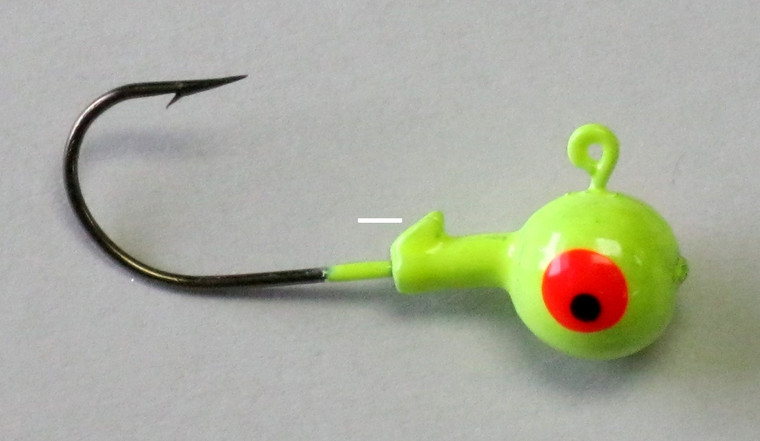 Kalins Roundhead Jighead - 1/4oz Chartreuse 10pk