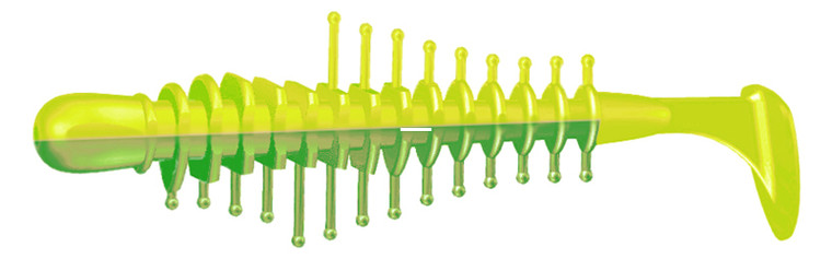 Kalins Tickle Shad - 2.8'' John Deere Green 8pk