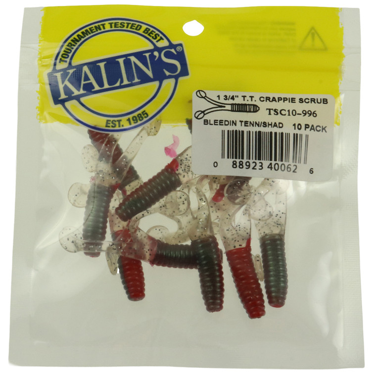 Kalins TrpThrt Crap Scrub - 1.75'' Bleeding TN Shad 10pk
