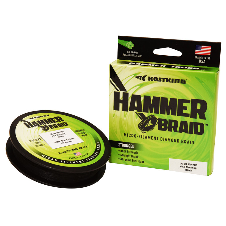 KastKing Hammer Braid - 150 yd Black 20 lb