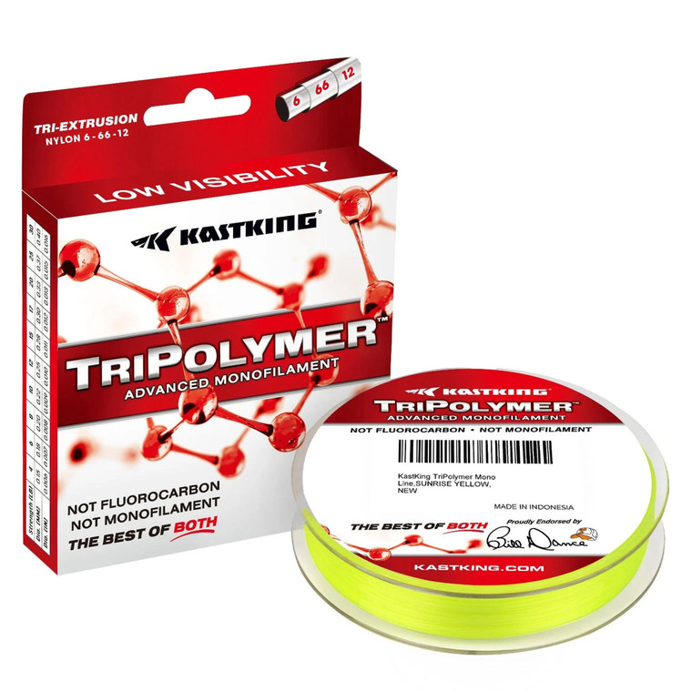 KastKing TriPolymer Mono - 300 yd Sunrise Yellow 6 lb