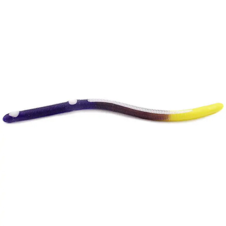 Kelly's Firetail Rigged Worm - 5.5'' Purple/Yellowtail
