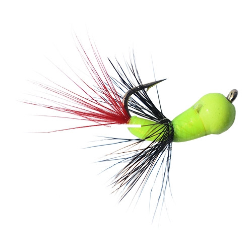 Kenders Flare Jig - #8 Chartreuse/Red